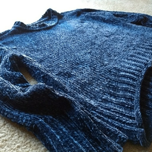 Jewel Blue Chenille Sweater - Picture 6 of 6